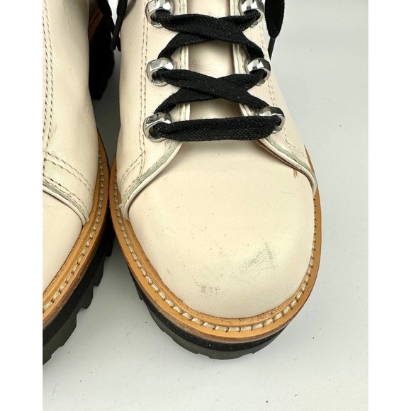Marc Fisher LTD Indre Leather Hiking Boot Ivory Women's Size 9 - Picture 8 of 12